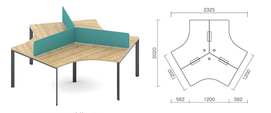 屏风办公桌尺寸