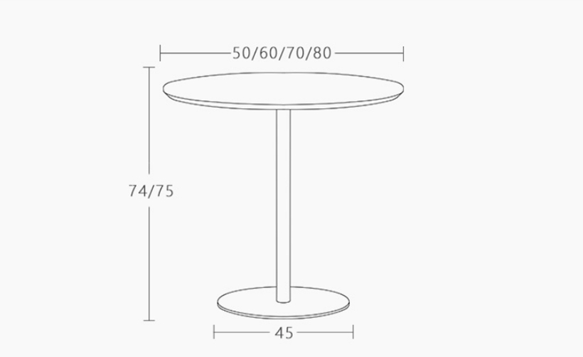 家用餐厅吃饭小圆桌尺寸图